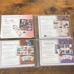 Creative Memories Themed Sticker Set - Zoo, Canada, USA, Marine